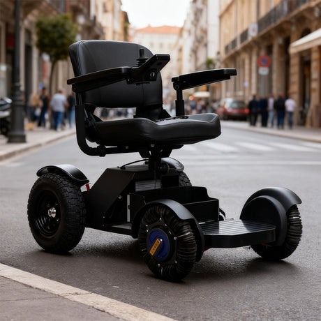 High-end ergonomically designed leather wheelchair