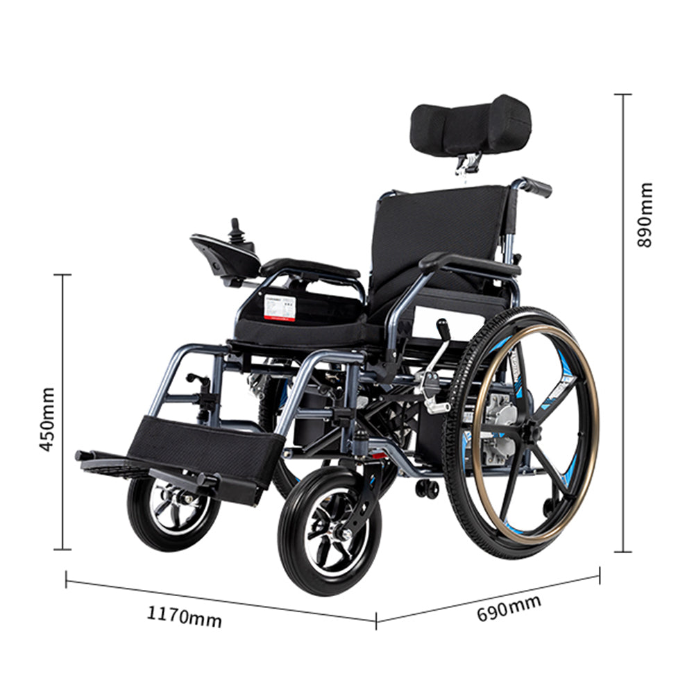 Ergonomic Wheelchair with 12Ah Battery