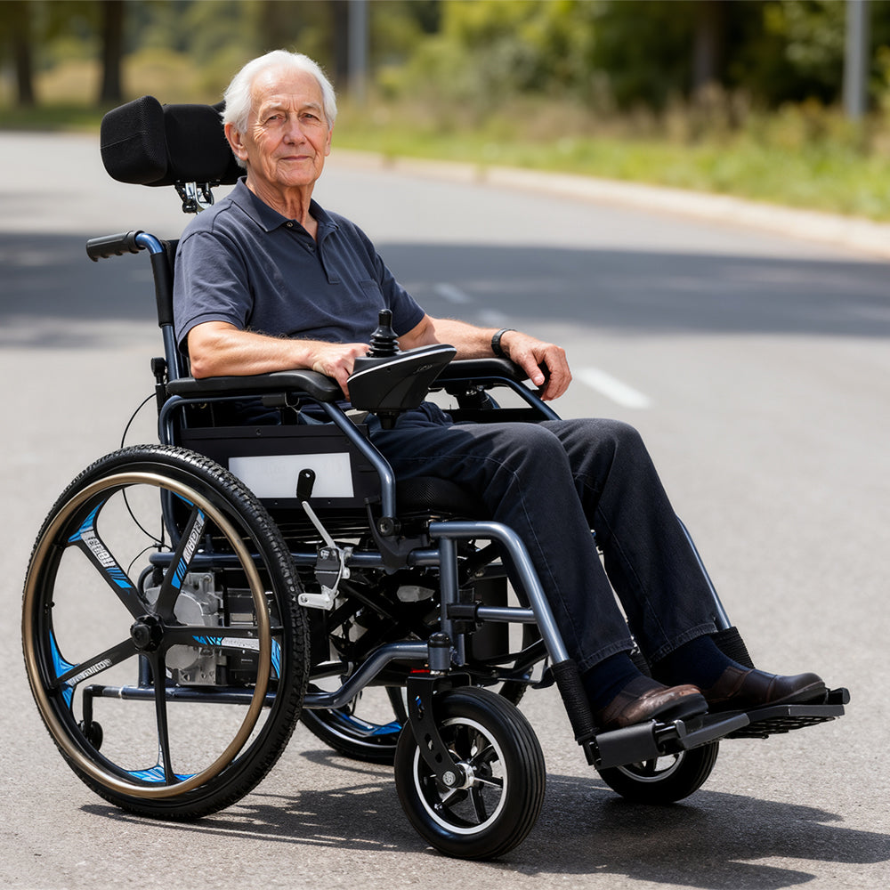 Ergonomic Wheelchair with 12Ah Battery