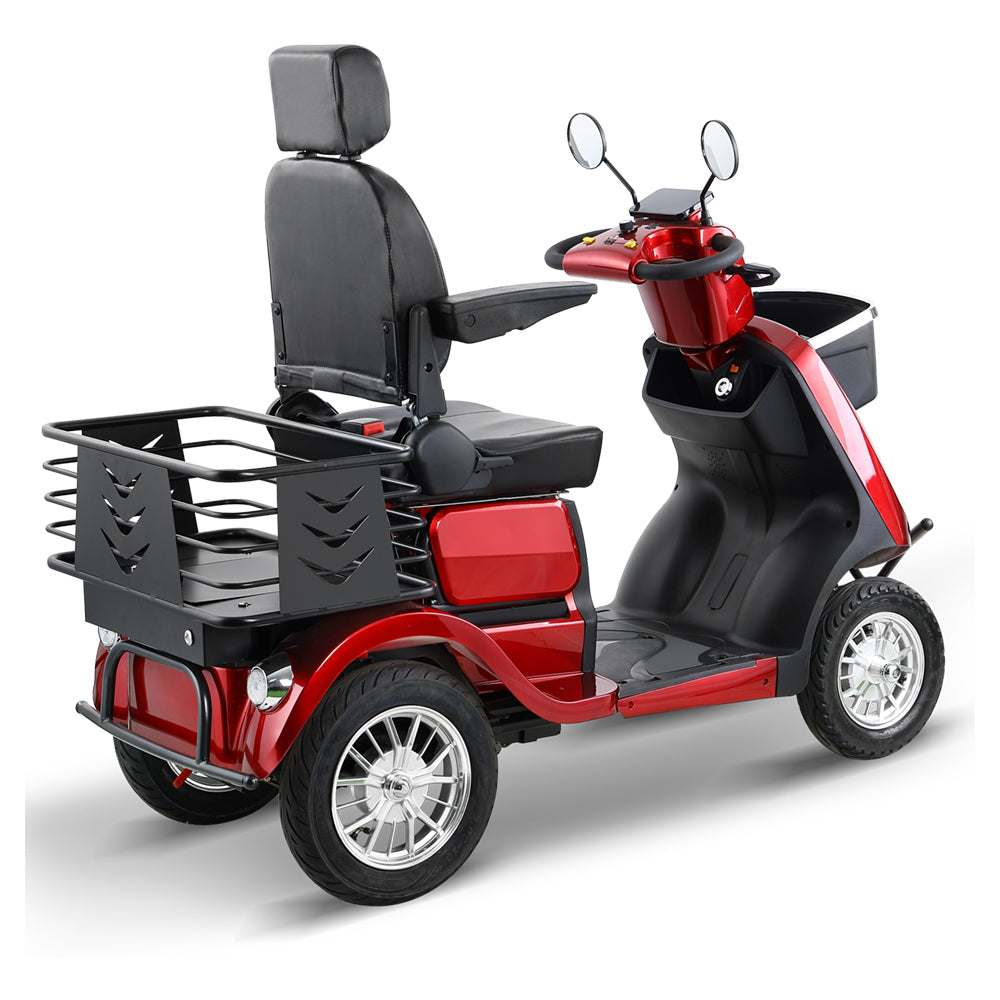 Eeeza Senior Scooter with 600W 48V 20Ah High-Power Motor, Red