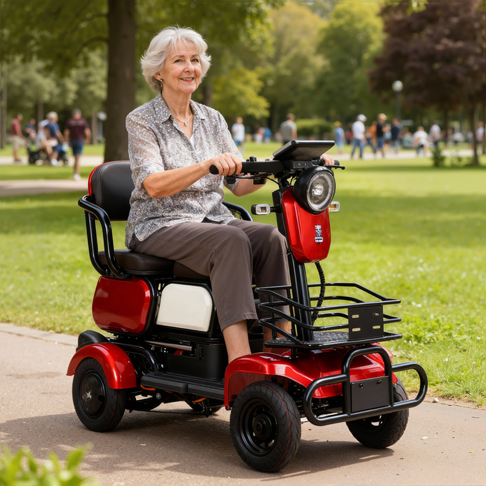 Jemeela M4 4-Wheel Electric Mobility Scooter for Senior, 600W 60V 20Ah
