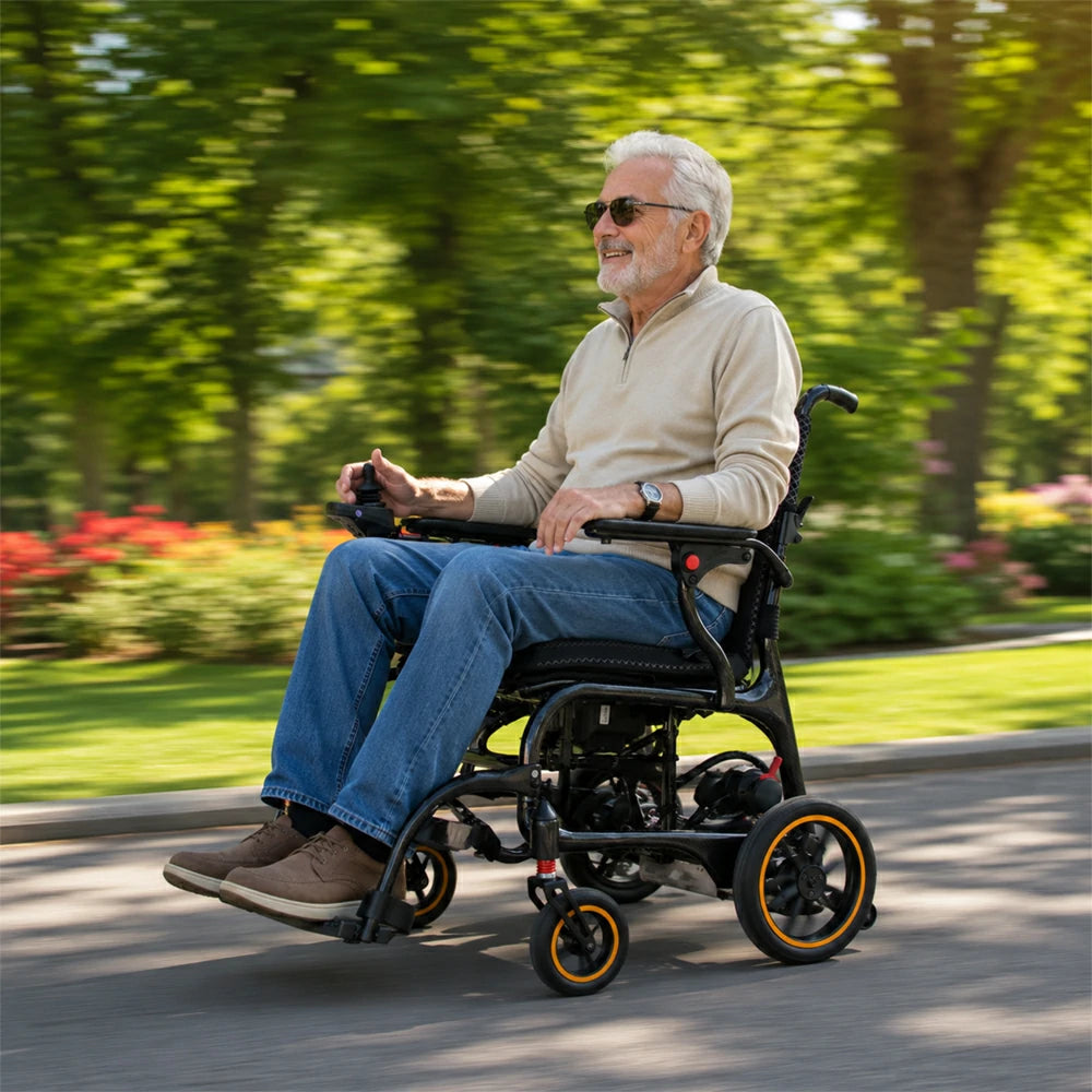 PINNACLE Featherlite Gen 3 Electric Wheelchair, Carbon Fiber
