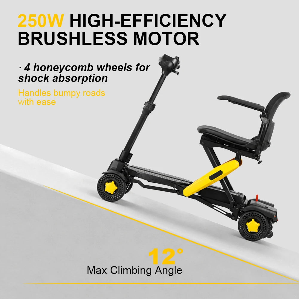 Jemeela MS310 Automatic Folding Mobility Scooter, 250W, 24V 5.2Ah