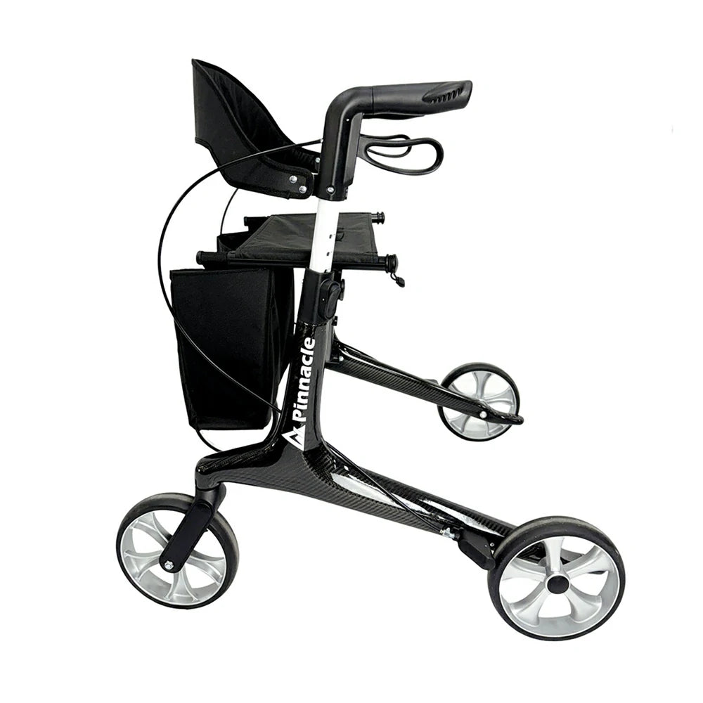 PINNACLE Ultraflex Carbon Fiber Rollator, Max Load 150 kg