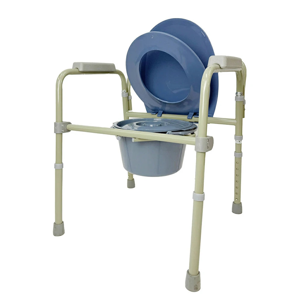 COMFORT CARE DELUXE Folding Commode with Adjustable Height