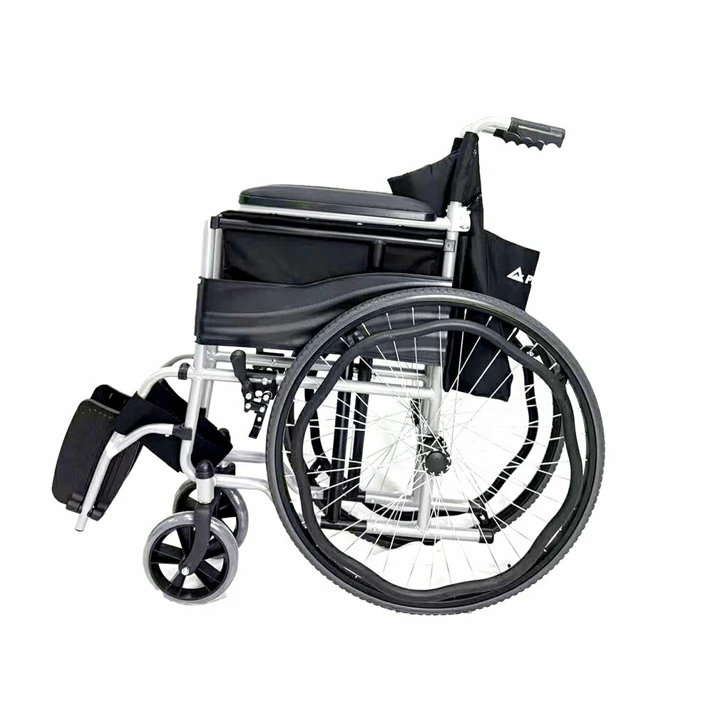 PINNACLE Swift Self-Propelled Wheelchair, Foldable Steel Frame, 110 kg