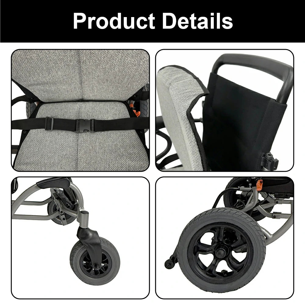 PINNACLE Glide Electric Wheelchair with Foldable Aluminium Frame