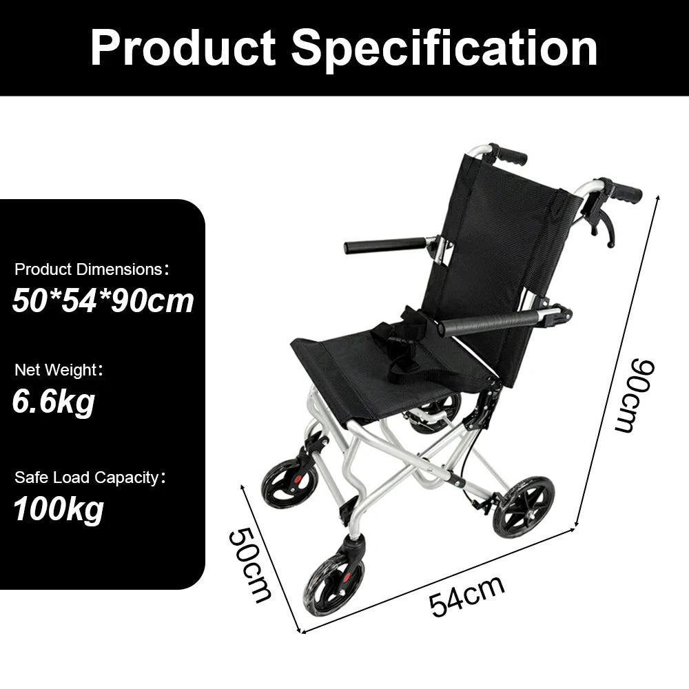 PINNACLE AERO Foldable Wheelchair, Ultra-Light, Aluminium Alloy