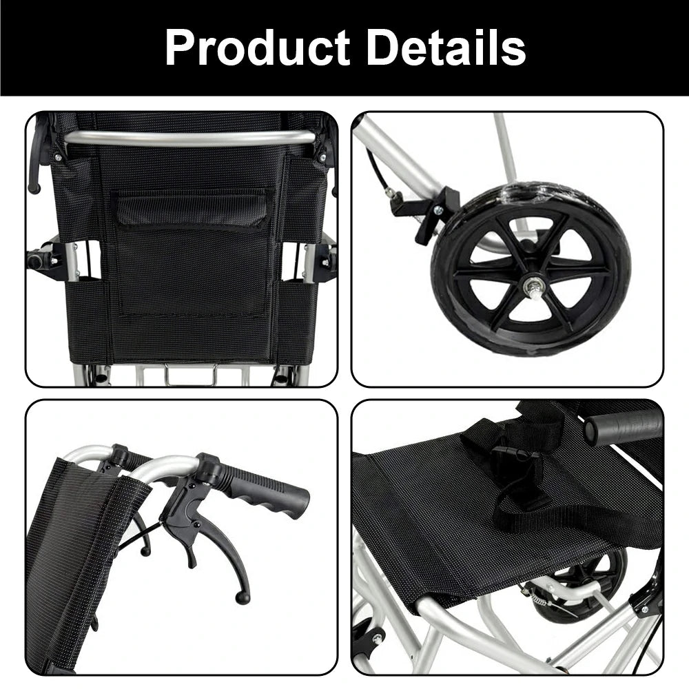 PINNACLE AERO Foldable Wheelchair, Ultra-Light, Aluminium Alloy