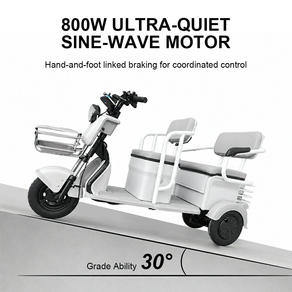 Jemeela C6 Electric Mobility Scooter, Max Range 35km, 800W 60V 32Ah