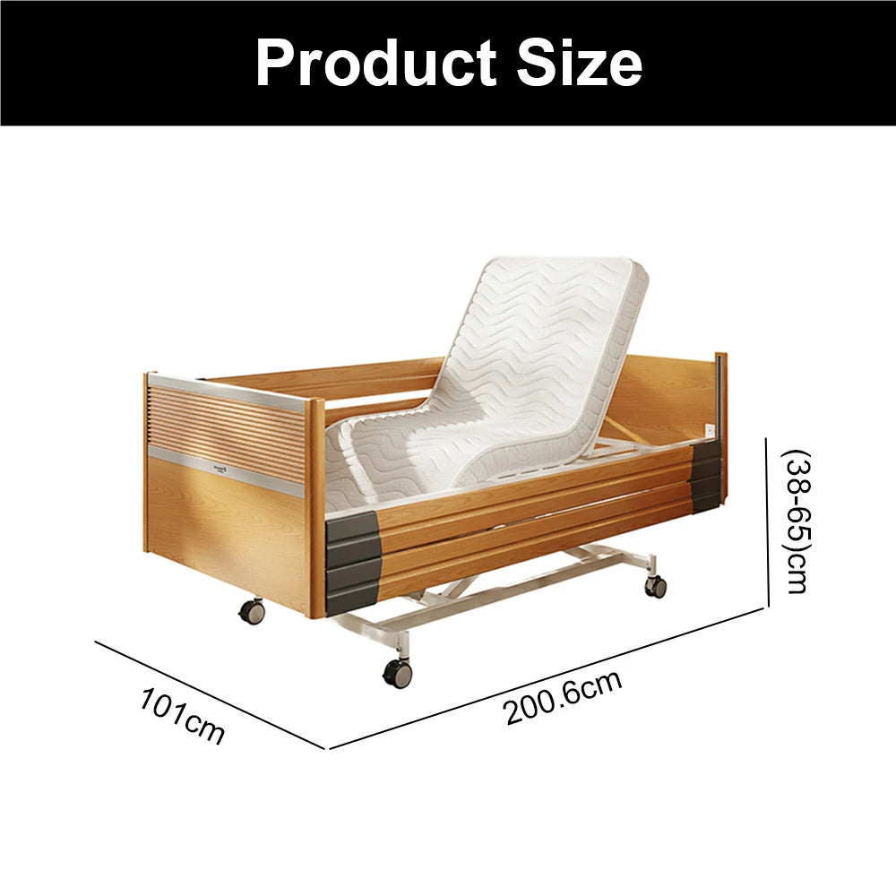 Jemeela Electric Adjustable Home Care Bed with Safety Rails
