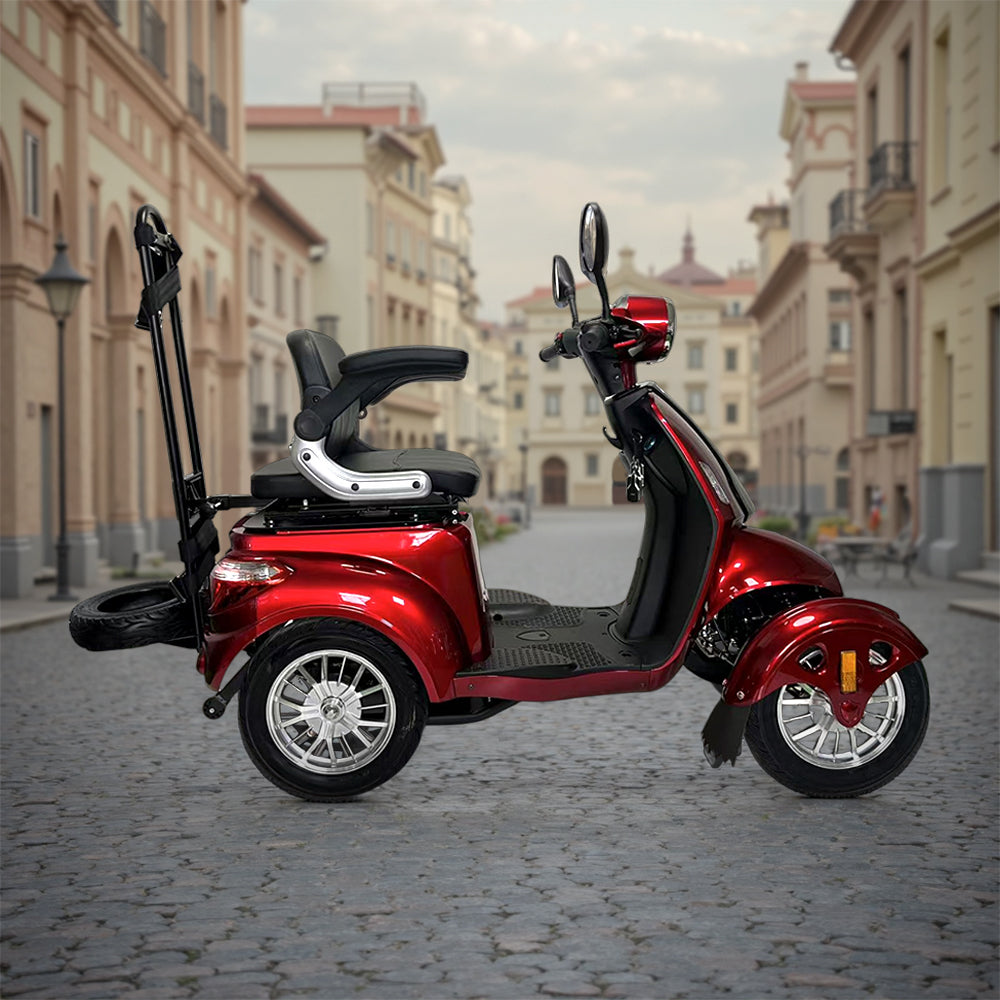 Jemeela 2D4L Electric Mobility Scooter With Golf Ball Rack, 500W 60V 2