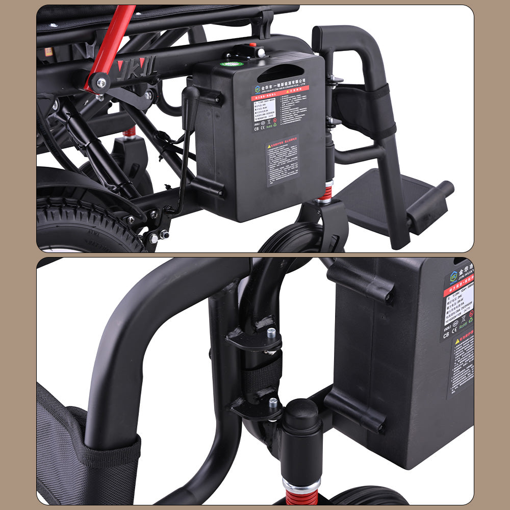 Eeeza BW01 Foldable and Portable Electric Wheelchair, 1-6km/h, 24V10A