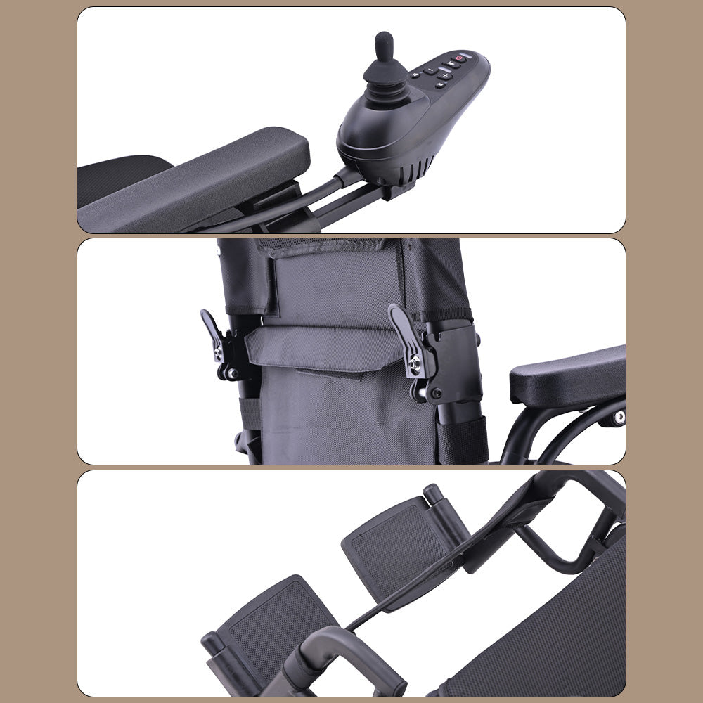 Eeeza BW01 Foldable and Portable Electric Wheelchair, 1-6km/h, 24V10A