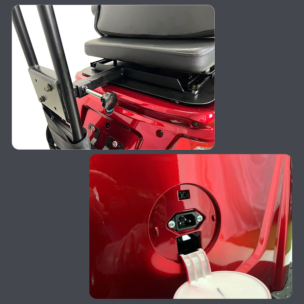 Jemeela 2D4L Electric Mobility Scooter With Golf Ball Rack, 500W 60V 2