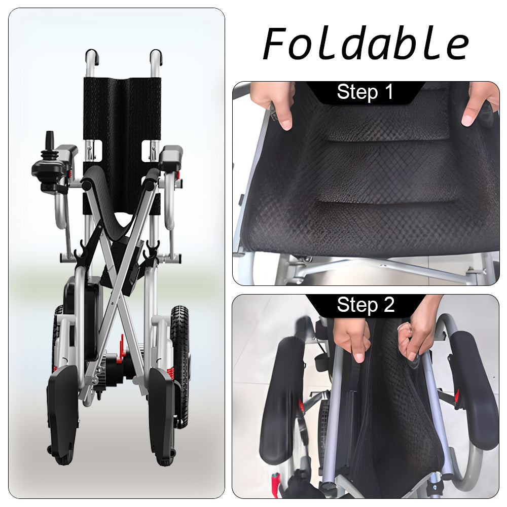 Eeeza 250W Foldable Electric Wheelchair 24V Battery