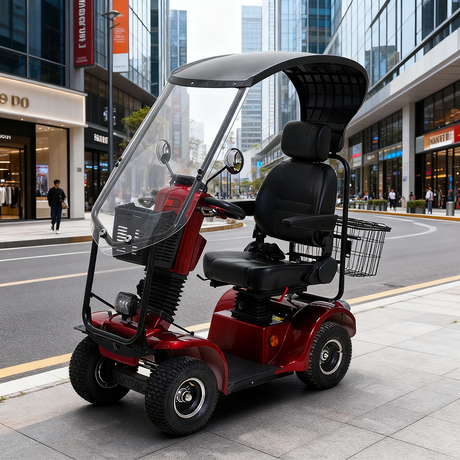 Eeeza Deluxe Mobility Scooter – 500W 48V Comfort Cruiser with Suspension Seat & Optional Canopy