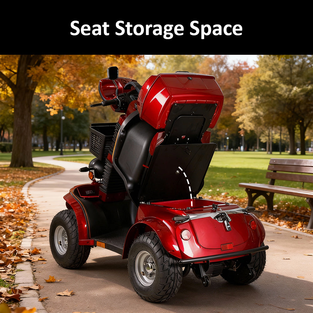 Jemeela DJD Adjustable Electric Mobility Scooter, 1000W 60V 20Ah