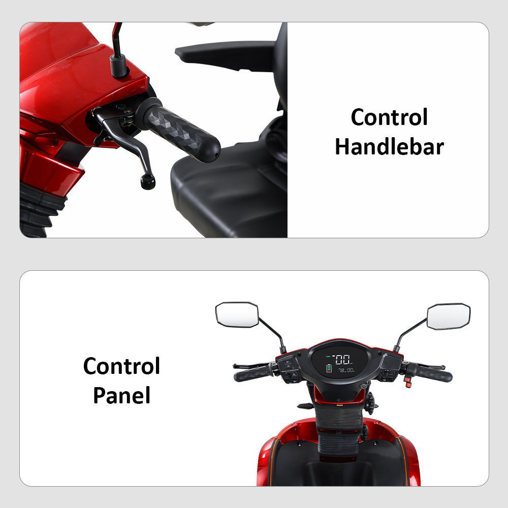 Jemeela B56B Duo Electric Mobility Scooter, 800W 60V 20Ah