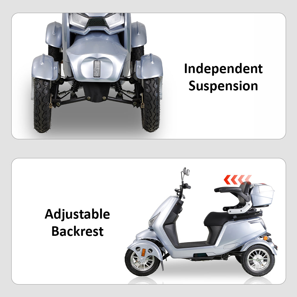 Jemeela SN4L Adjustable Electric Mobility Scooter, 800W 60V 20Ah