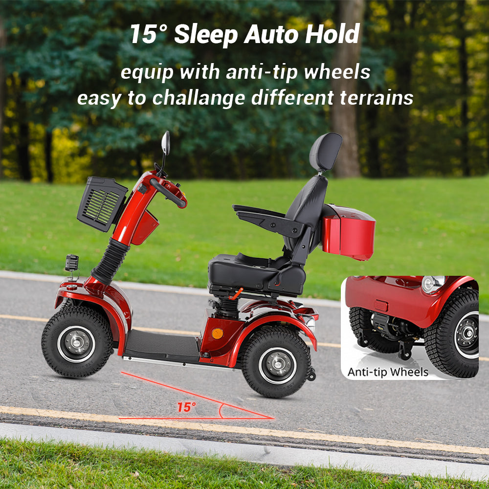 Jemeela Deluxe Mobility Scooter for Senior, 500W 48V Comfort Cruiser
