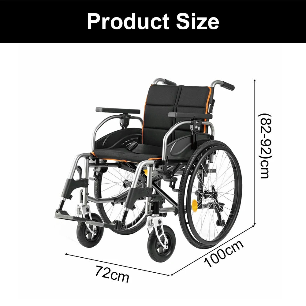 PINNACLE Ultraroll Pro Adjustable Wheelchair, Self-Propelling