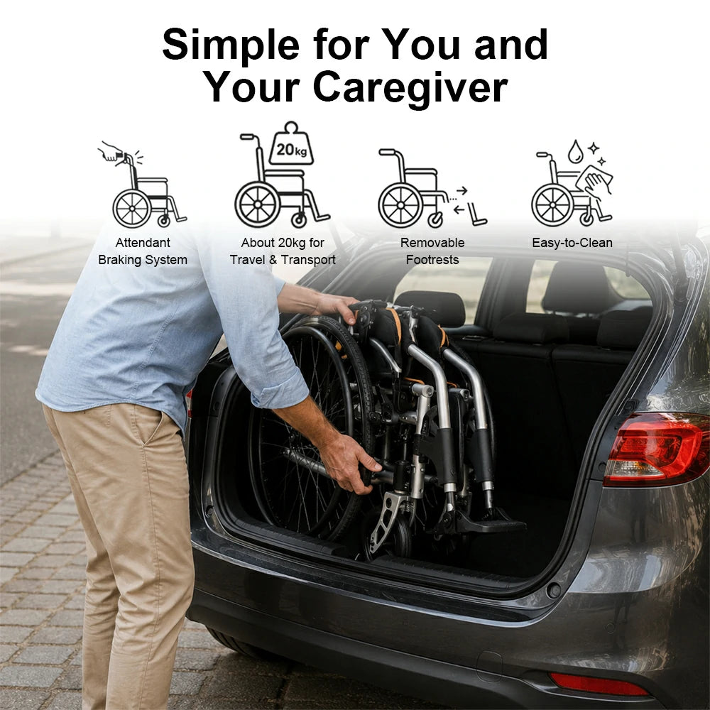PINNACLE Ultraroll Pro Adjustable Wheelchair, Self-Propelling