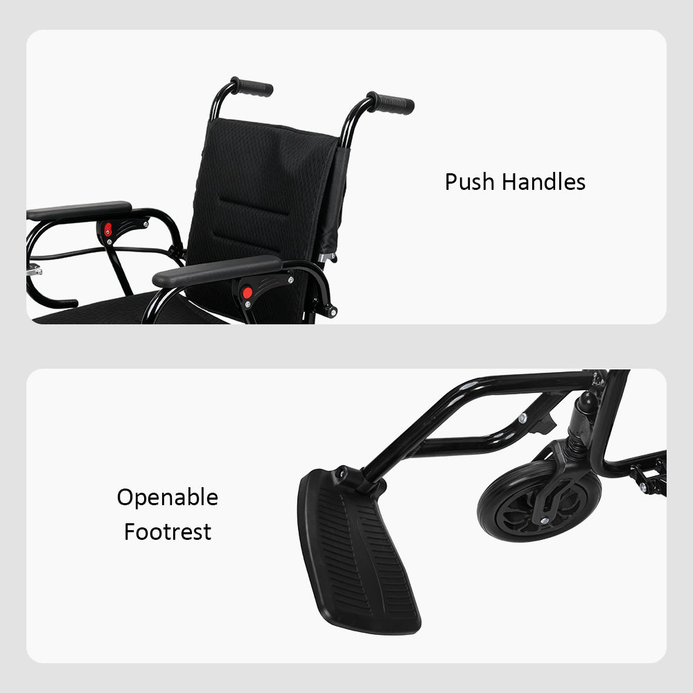 Jemeela N80012 Foldable and Portable Electric Wheelchair, 500W 24V 12A