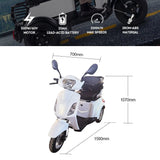 Eeeza Urban Comfort Scooter – 60V20Ah Three-Wheel Mobility with Rear Basket & Disc Brake System