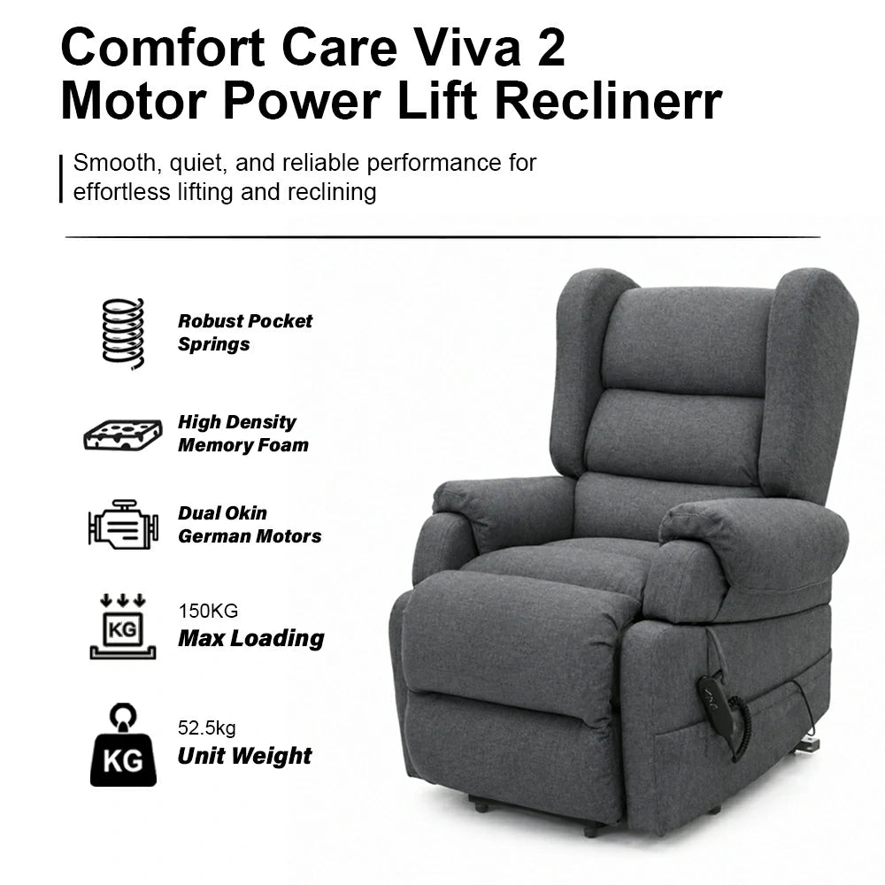 COMFORT CARE VIVA Lift Recliner with Dual-Motor, Max Load 155 kg