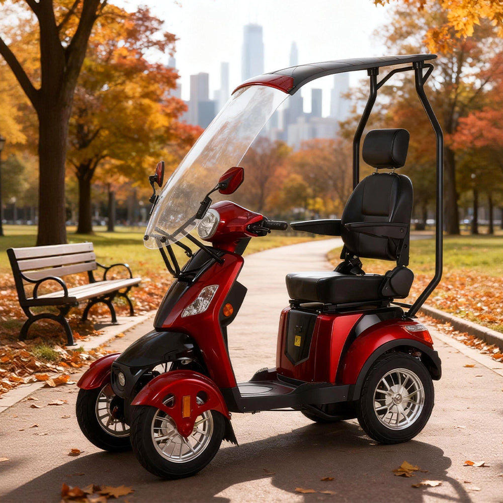 Jemeela B03B Mobility Scooter with Canopy & Windshield, 500W 60V20Ah