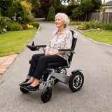 Electric wheelchair with aluminum alloy frame