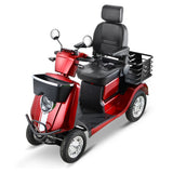 Eeeza Senior Scooter with 600W 48V 20Ah High-Power Motor, Red