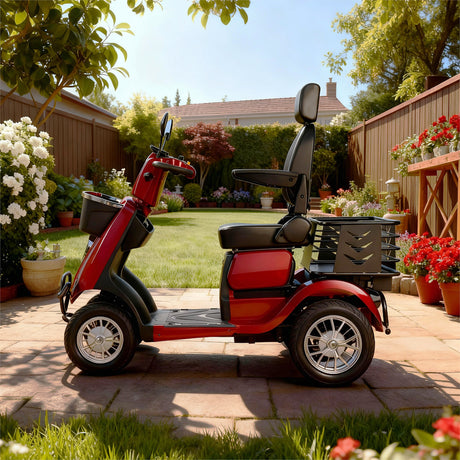 Eeeza Senior Scooter with 600W 48V 20Ah High-Power Motor, Red