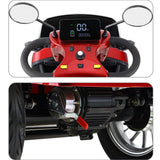 Eeeza Senior Scooter with 600W 48V 20Ah High-Power Motor, Red