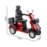 Eeeza Senior Scooter with 600W 48V 20Ah High-Power Motor, Red