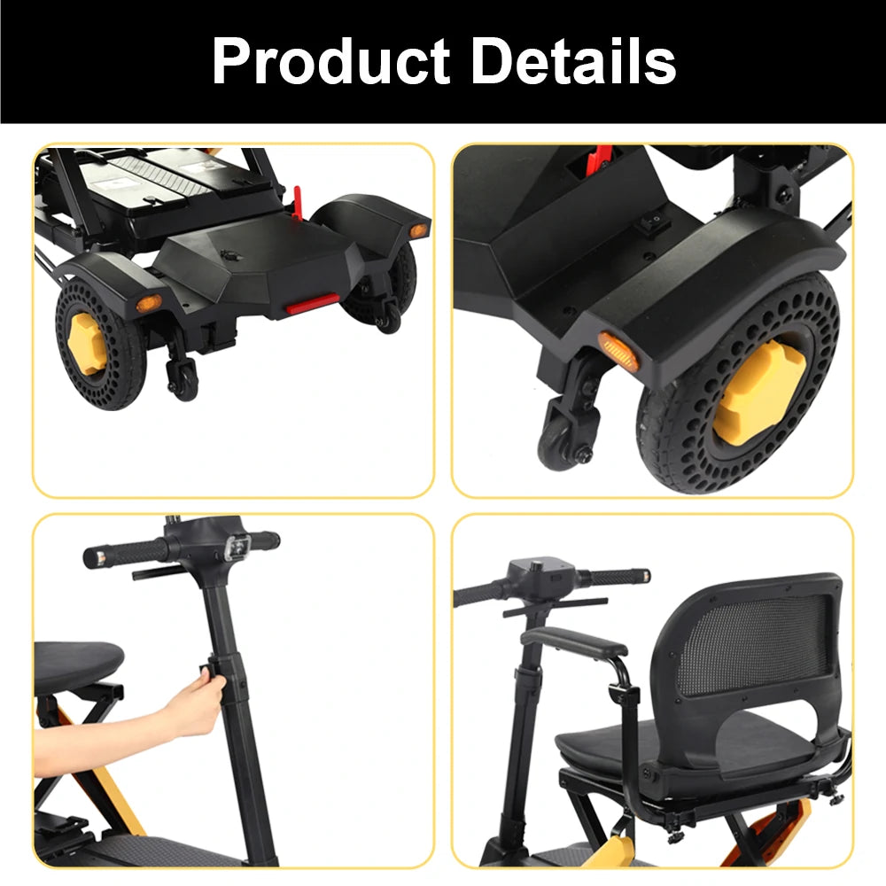 Eeeza MS310 Automatic Folding Mobility Scooter, 250W, 24V 5.2Ah
