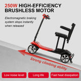 Eeeza MS210 Lightweight Folding Mobility Scooter, 180W, 24V 10.4Ah