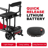 Eeeza MS210 Lightweight Folding Mobility Scooter, 180W, 24V 10.4Ah