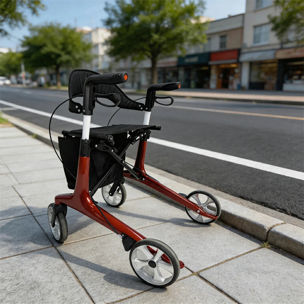 PINNACLE Ultraflex Carbon Fiber Rollator, Max Load 150 kg