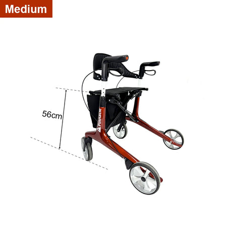 PINNACLE Ultraflex Carbon Fiber Rollator, Max Load 150 kg