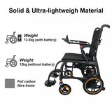 PINNACLE Featherlite Gen 3 Electric Wheelchair, Carbon Fiber