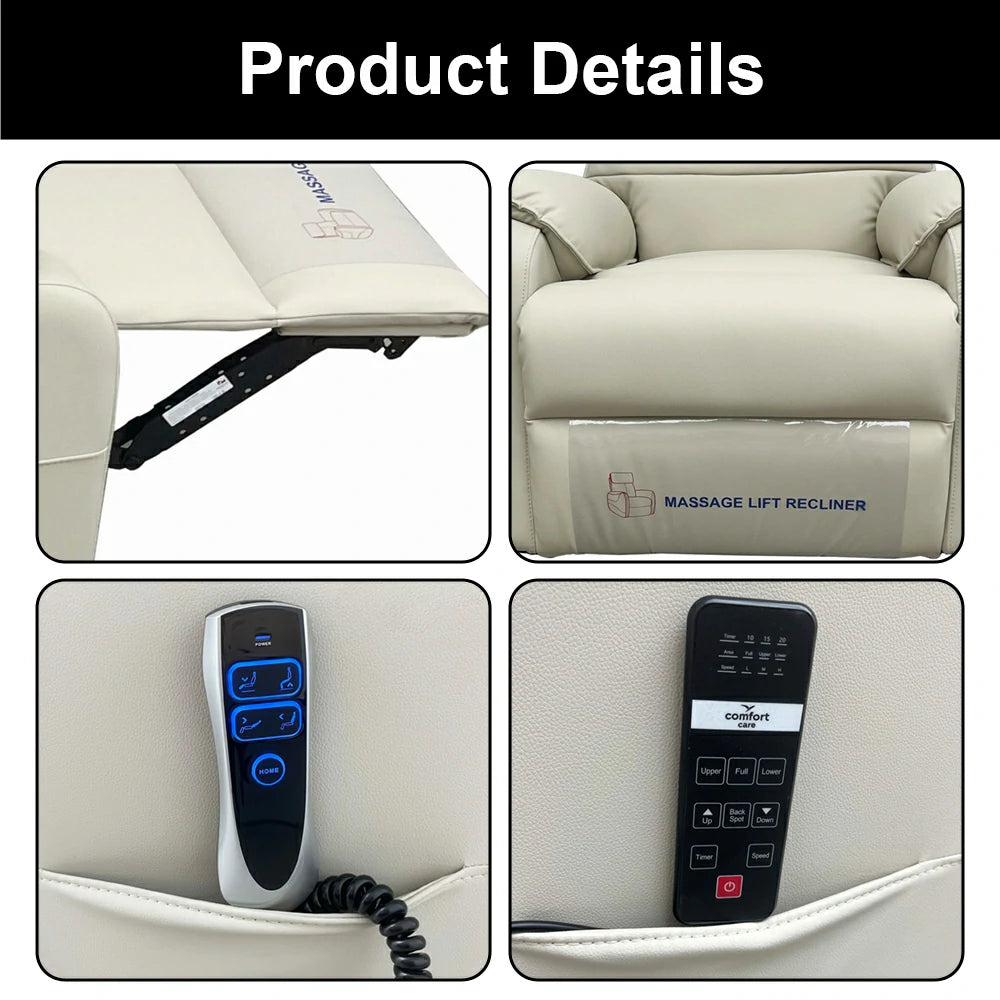 COMFORT CARE ZEN Dual Motor Massage Lift Recliner, Max Load 130 kg