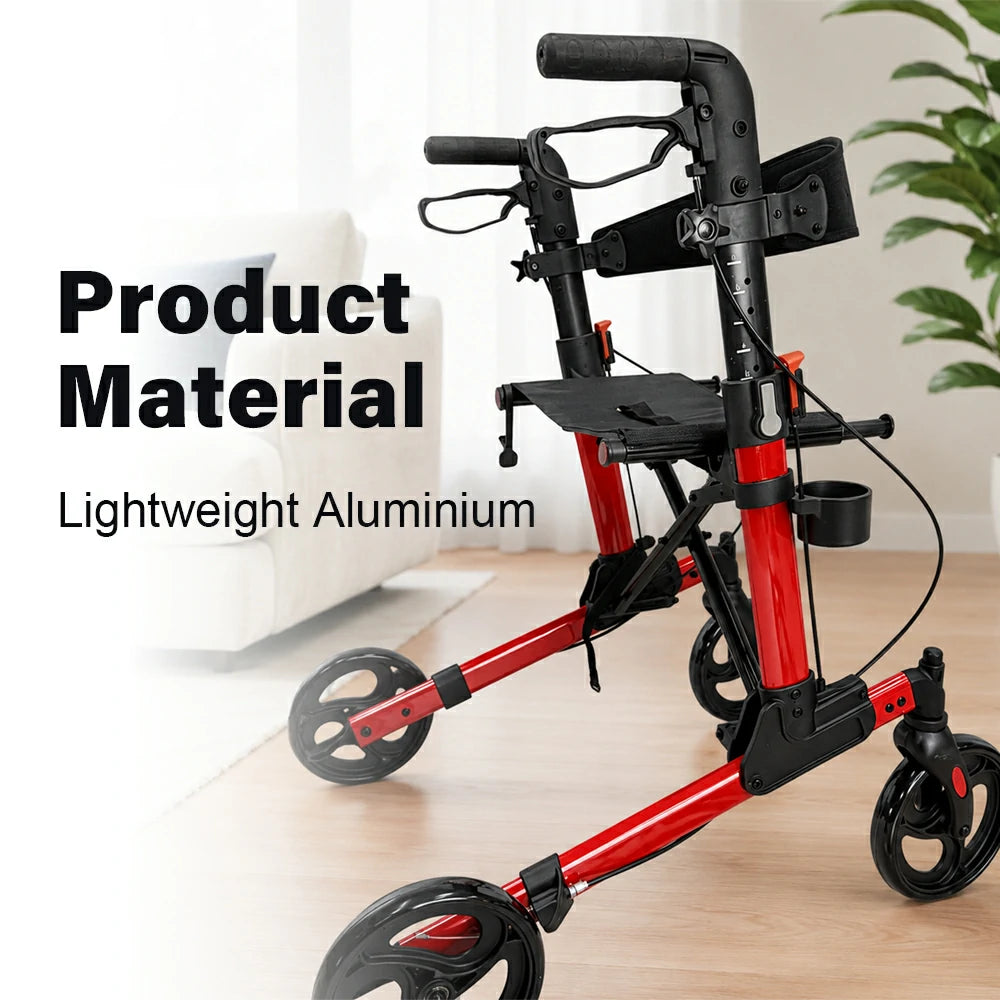 PINNACLE SteadyStep Double Fold Rollator, Aluminium