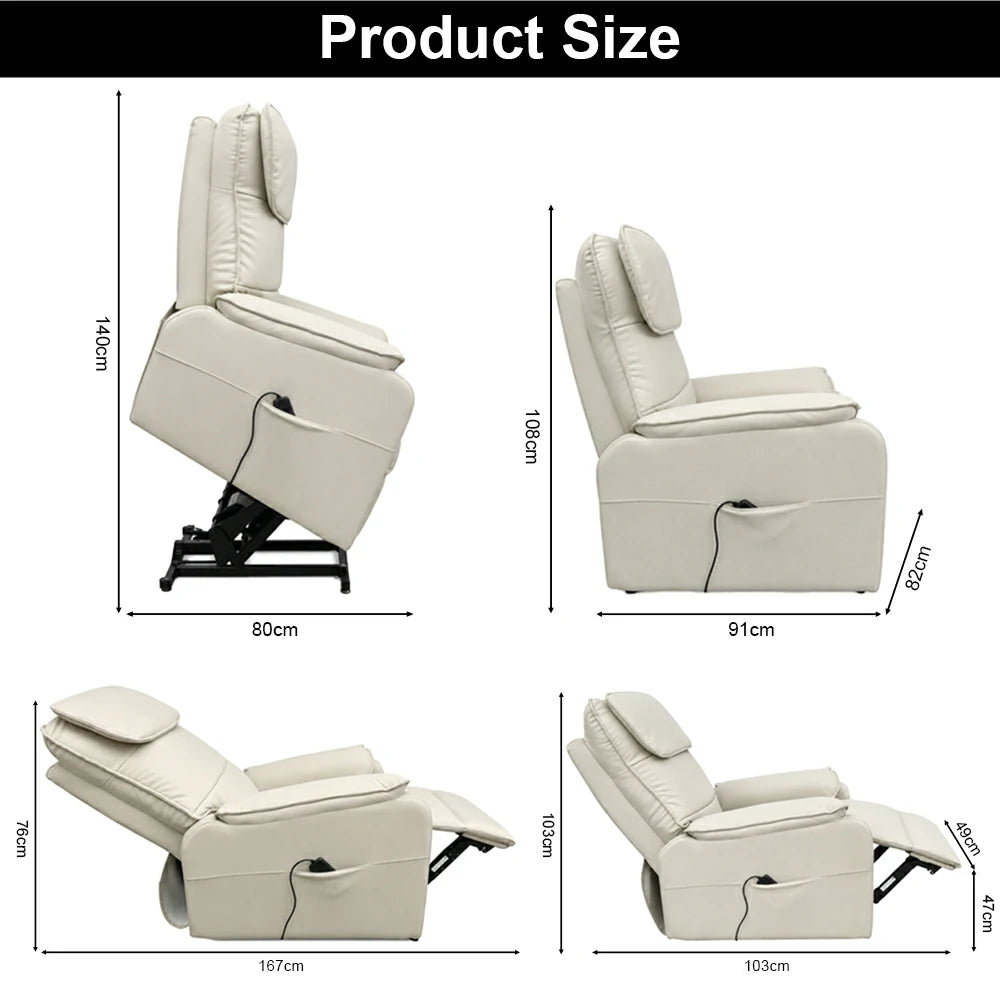 COMFORT CARE ZEN Dual Motor Massage Lift Recliner, Max Load 130 kg