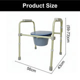 COMFORT CARE DELUXE Folding Commode with Adjustable Height