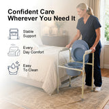 COMFORT CARE DELUXE Folding Commode with Adjustable Height
