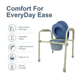 COMFORT CARE DELUXE Folding Commode with Adjustable Height