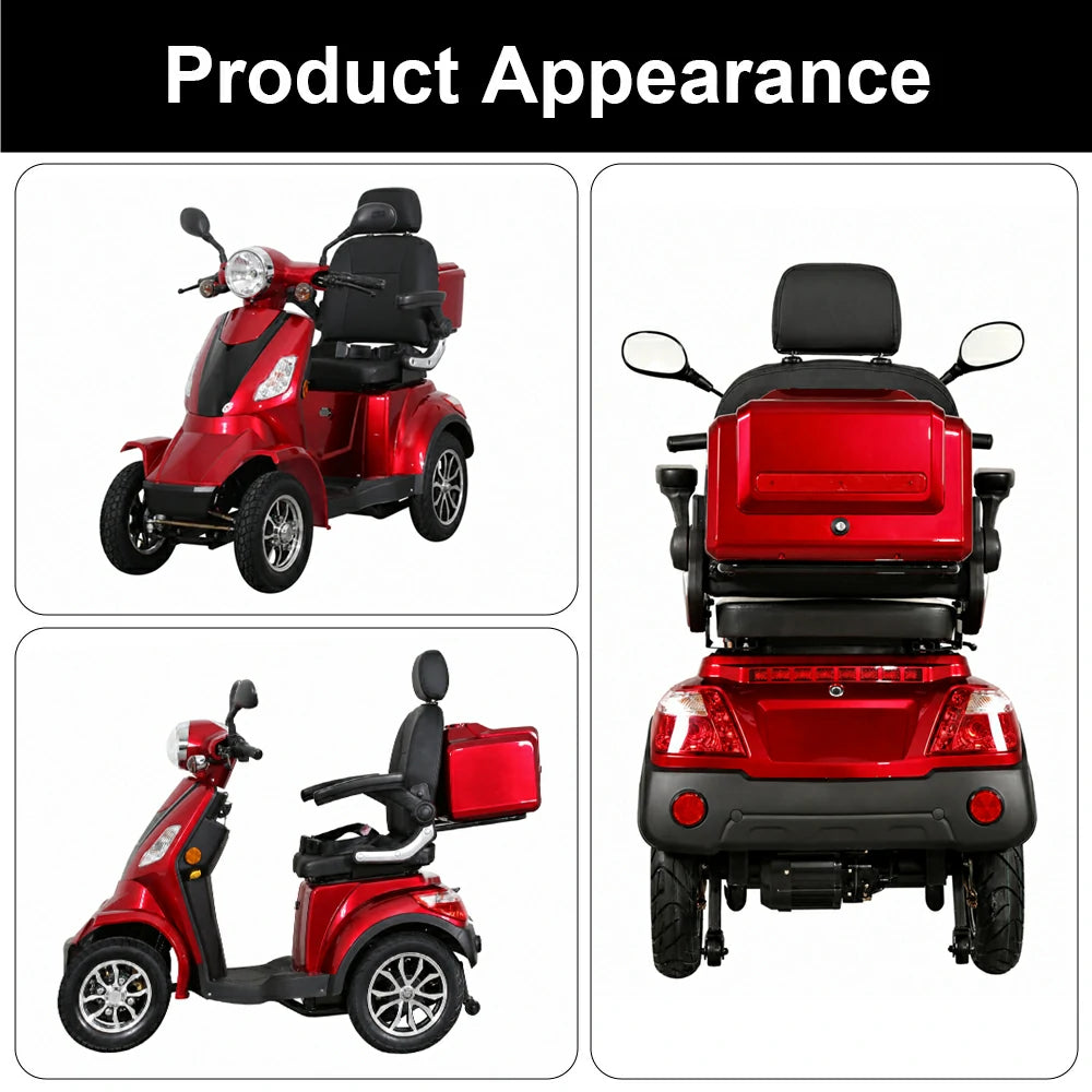 Jemeela B03N Electric Mobility Scooter with Crutch Hooks, 1000W, 25km/h