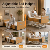 Jemeela Electric Adjustable Home Care Bed with Safety Rails